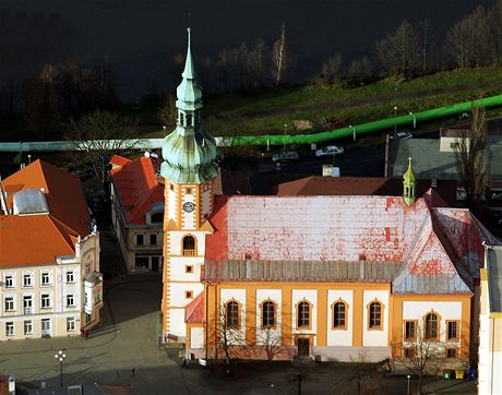 Kostel sv. Jakuba Vtího na Starém námstí v Sokolov.