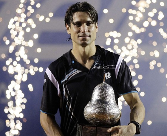 Spokojený David Ferrer po vítzství na turnaji v Acapulku.