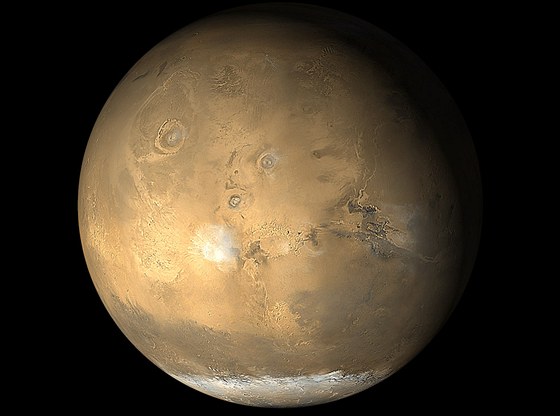Fotografie Marsu pořízená z jeho oběžné dráhy v roce 2001