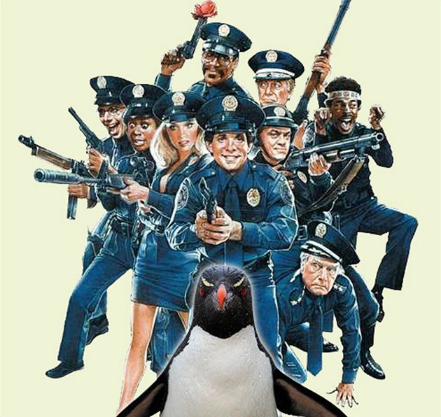 Tučňák strážníkům unikl.