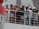Cestující na výletní lodi Costa Allegra (1. bezna 2012)