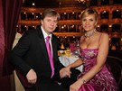 Ministr dopravy Petr Bendl s manželkou Tamarou - Ples v opeře