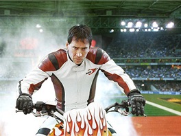 Nicolas Cage jako kaskadr Johnny Blaze ve filmu Ghost Rider (2007)
