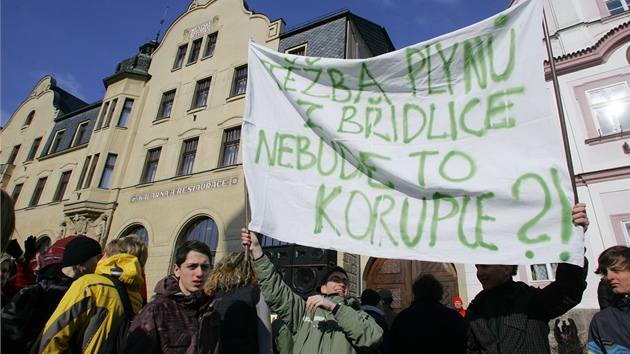 Protest proti těžbě břidlicového plynu na Náchodsku a Trutnovsku. (Náchod, 6.