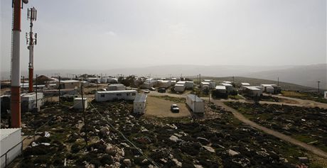 Nelegální idovská osada Migron na Západním behu Jordánu na archivním snímku