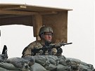 Amerití vojáci na strái v Kábulu (11. bezna 2012)