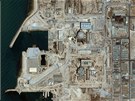 Íránská jaderná elektrárna v Búéhru na snímku ze satelitu z roku 2002