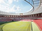 Vizualizace nového fotbalového stadionu 1. FC Brno za Luánkami - brnnské...