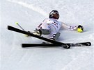 PÁD. Amerianka Lindsey Vonnová druhé kolo slalomu SP v Are nedokonila.