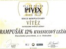 Diplom, který na soutěži Zlatý pohár Pivex - pivo 2012 obdržel dobrušských