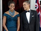 Michelle Obamová si oblékla aty znaky Marchesa.