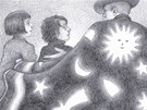 Ilustrace z knihy Briana Selznicka Hugo a jeho velký objev