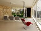 Mies van der Rohe navrhl pro vilu i některé kusy nábytku.