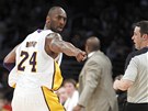 CO TO BYLO? Kobe Bryant z LA Lakers si stuje rozhodímu.