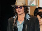 Johnny Depp na premiée filmu Cizinec (Tokio, 3. bezna 2011)