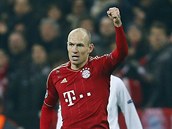 Arjen Robben z mnichovskho Bayernu slav svj gl do st Basileje.