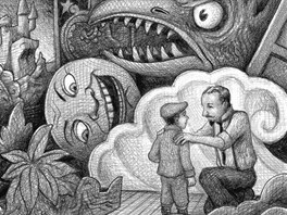Ilustrace z knihy Briana Selznicka Hugo a jeho velk objev