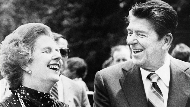 Ronald Reagan a Margaret Thatcherov na summitu v Ottaw