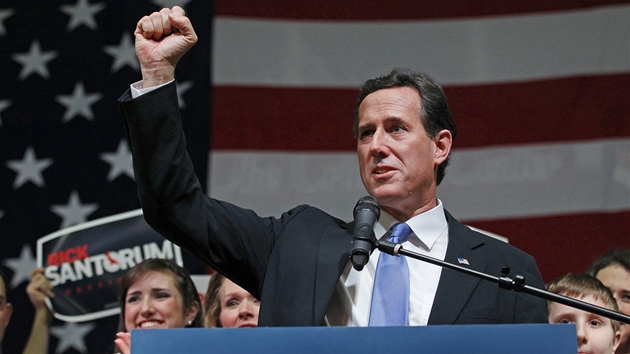 Rick santorum vyhrál v sobotu primárky v Kansasu.