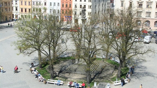 Mariánský morový sloup na jihlavském Masarykově náměstí