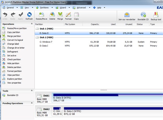 EASEUS Partition Master Home Edition