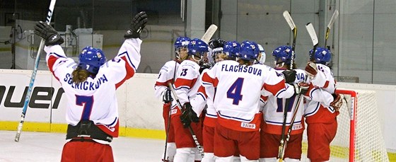 Radost eských hokejistek - ilustraní foto