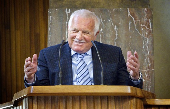 Prezident Václav Klaus se v praském Karolinu zúastnil  oslavy 150. výroí