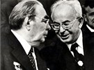 Gustáv Husák a Leonid Brežněv