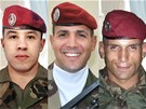 Mezi obtmi neznámého vraha jsou i ti vojáci: (zleva) Abel Chennouf, Imad