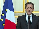 Francouzský prezident Nicolas Sarkozy při projevu po smrti Mohammeda Meraha,