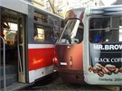 Odpoledne se v Praze srazily tramvaje.