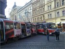 Odpoledne se v Praze srazily tramvaje.