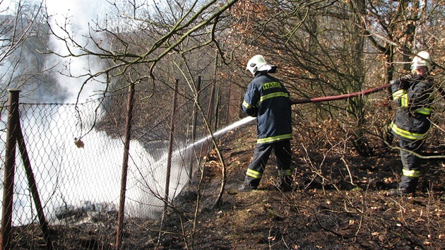 Odhozený cigaretový nedopalek zřejmě způsobil požár lesa v brněnských Řečkovicích.
