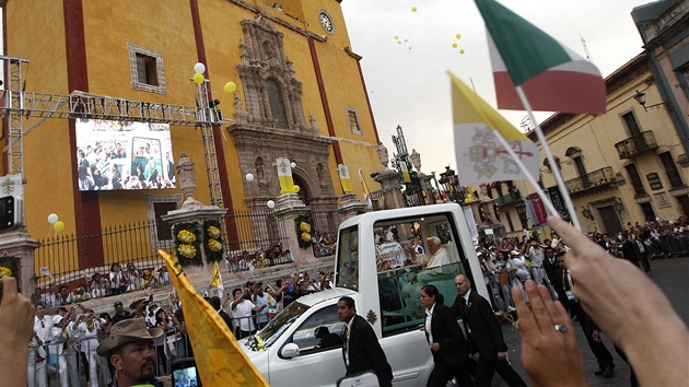 Pape Benedikt XVI. pi nvtv mexickho msta Guanajuato