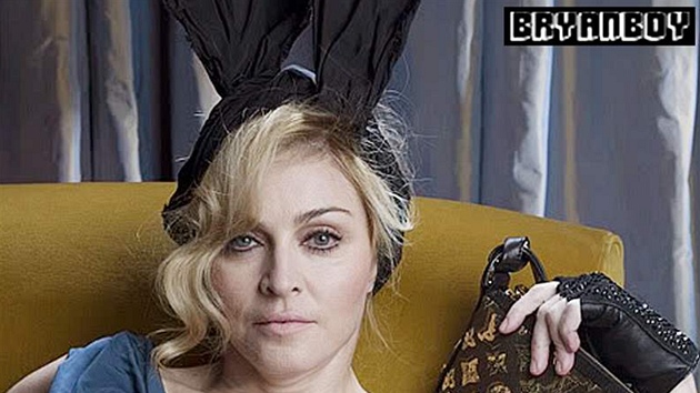 Nevyretuované fotografie zpvaky Madonny pro reklamní kampa Louis Vuitton.
