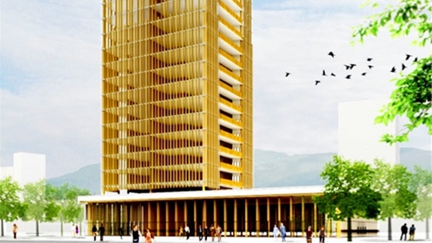 Architekt Michael Green chce postavit t�icetipatrový d�ev�ný mrakodrap v Kanad�