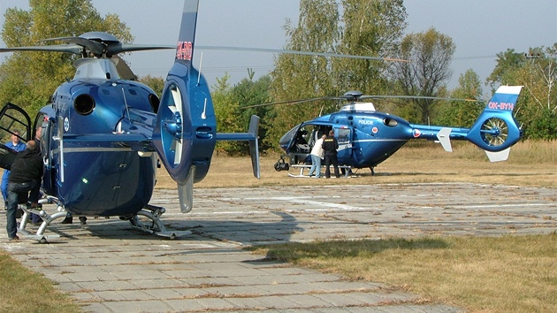 Vrtulníky letecké služby byly využity i při návštěvě papeže Benedikta XVI. v...