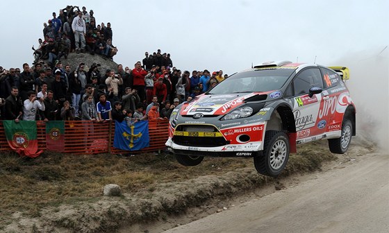 Martin Prokop s Fordem Fiesta WRC pi závod v Portugalsku.