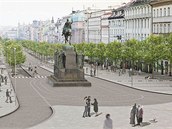 S návratem tramvají na Václavské náměstí počítal i návrh ateliéru Cigler Marani