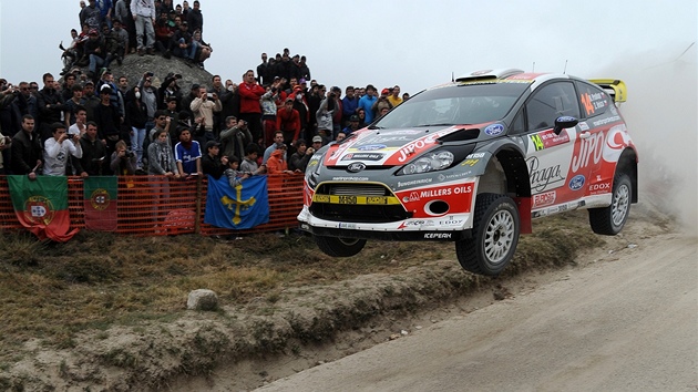 Martin Prokop s Fordem Fiesta WRC pi závod v Portugalsku.