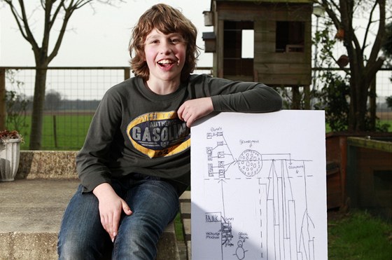 Jedenáctiletý chlapec Jurre Hermans a jeho schéma na záchranu ecka.