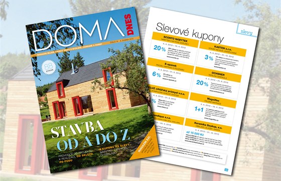 Speciální vydání magazínu Doma DNES nabízí i kupony na zajímavé slevy.