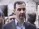 Syrský prezident Baár Asad na návtv rozstíleného Homsu  (26. bezna 2012)