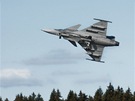 Cviení letoun Jas-39 Gripen ve védském Ronneby