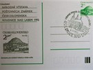 Ukázky zobrazení hory íp na známkách a píleitostných dopisnicích ze sbírky