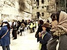 Nela Boudová u Zdi nák v Jeruzalém