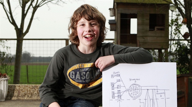 Jedenáctiletý chlapec Jurre Hermans a jeho schéma na záchranu ecka.