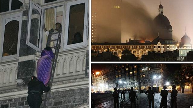 V indické Bombaji zaúto�ili teroristé. (27. listopad 2008)