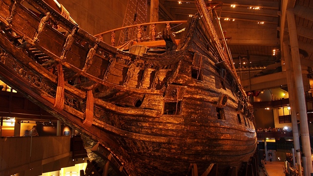 Stockholmské muzeum Vasa, impozantní rekonstrukce válené lod