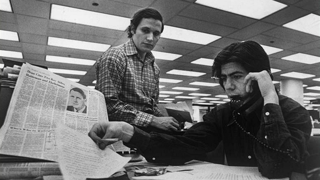 Novini Bob Woodward a Carl Bernstein z listu Washington Post, kte se proslavili rozkrytm afry Watergate